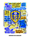 Leeds United Football Club - Glossy Print - Originally Hand Drawn