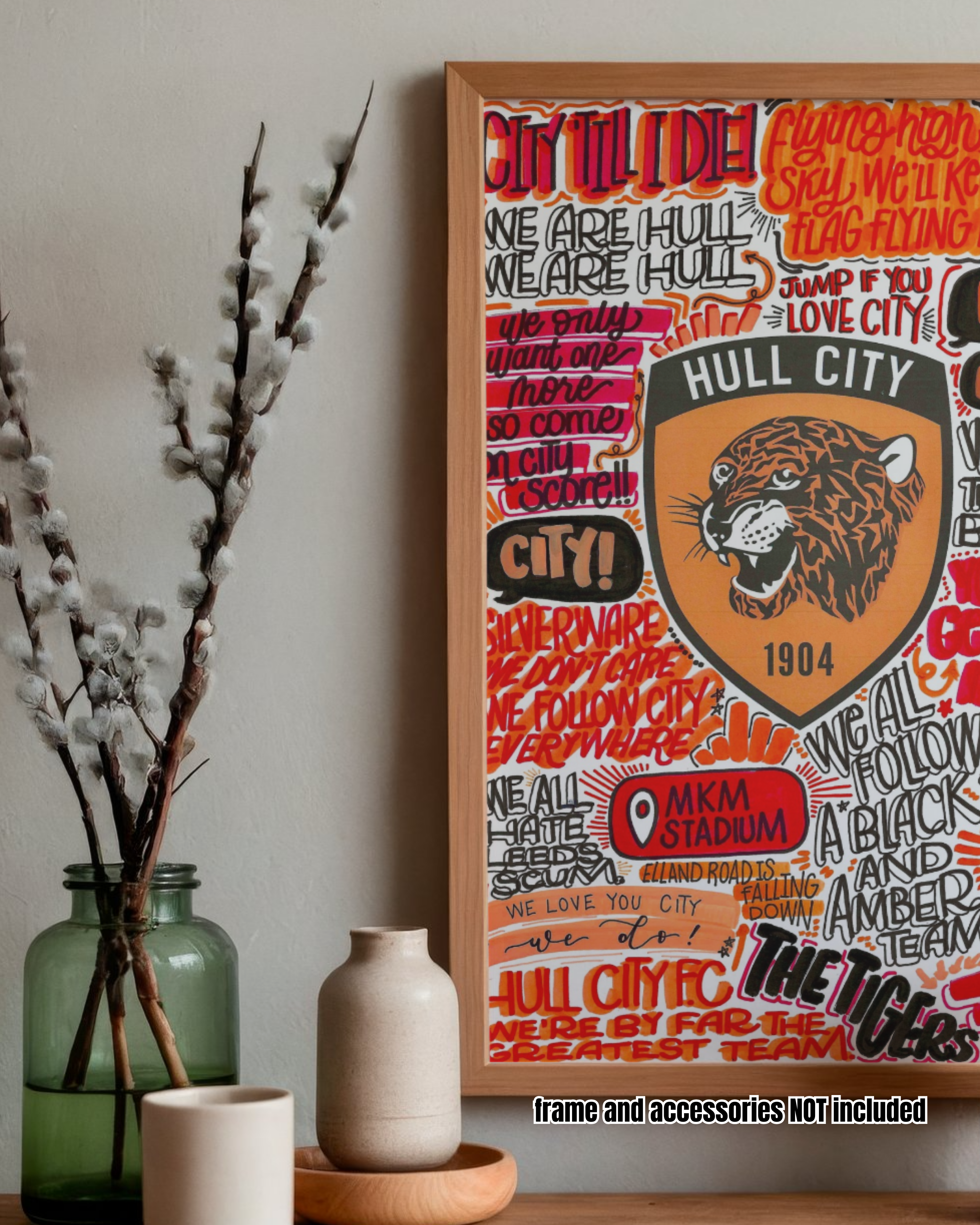 Hull City AFC - Glossy Print - Originally Hand Drawn