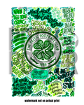 The Celtic Football Club  - Glossy Print - Originally Hand Drawn