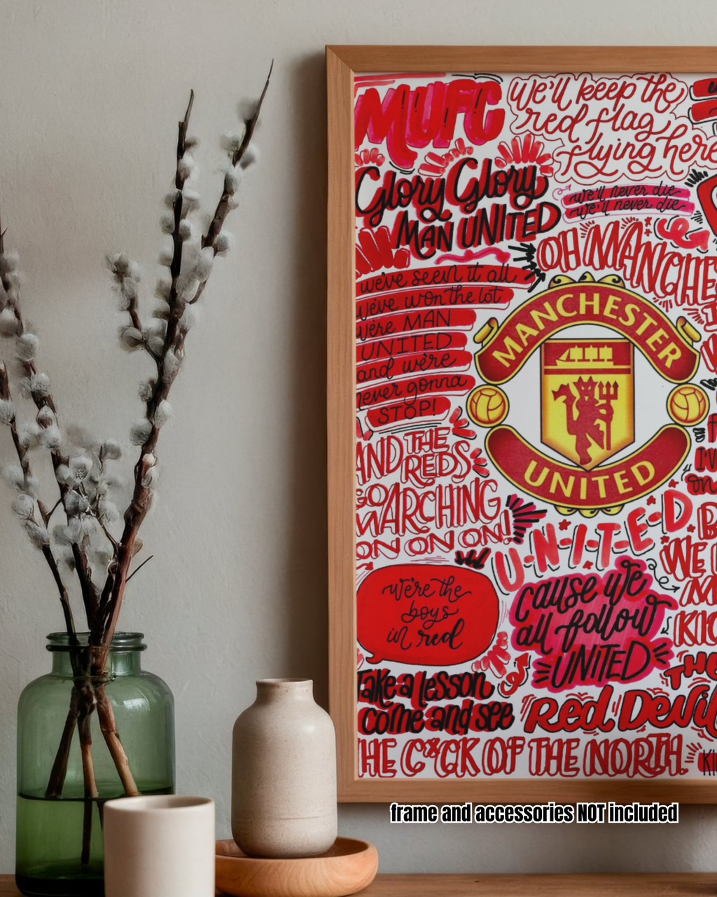 Manchester United - Glossy Print - Originally Hand Drawn