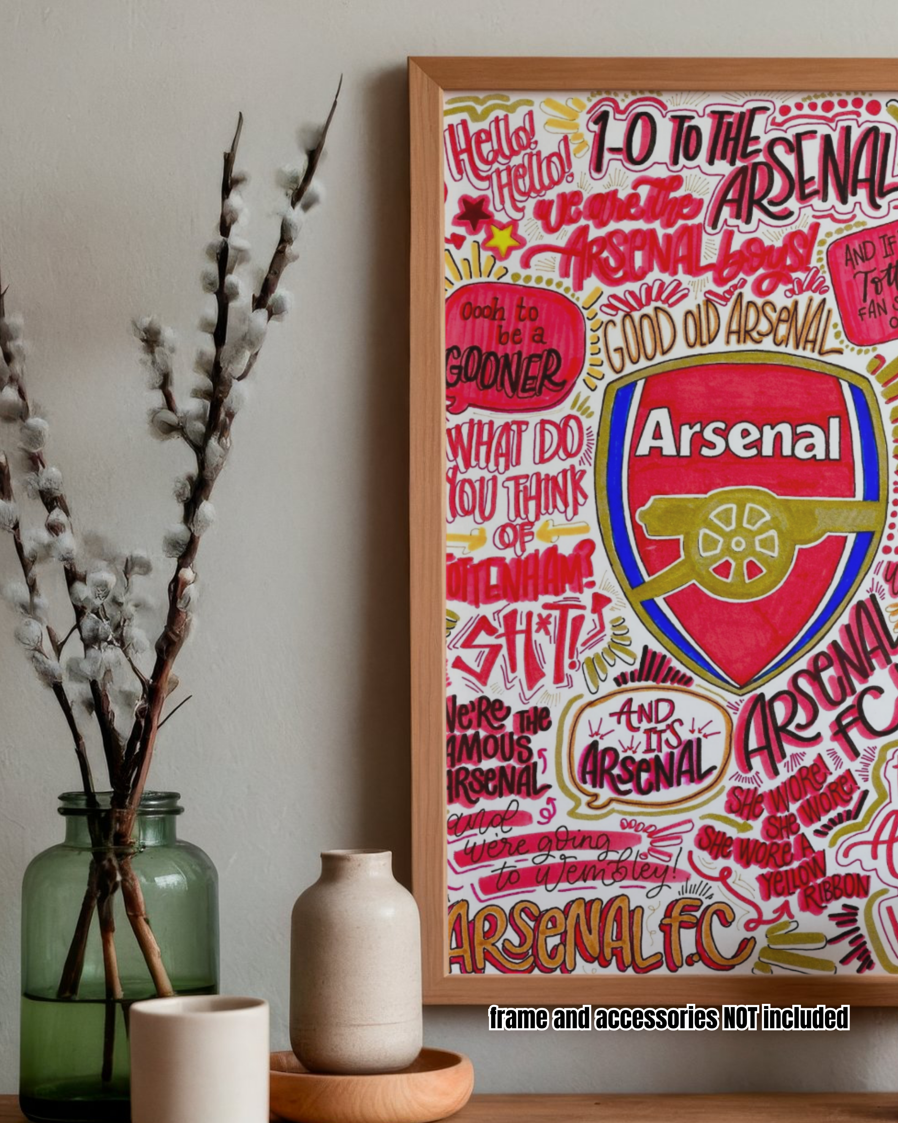 Arsenal Football Club - Glossy Print - Originally Hand Drawn
