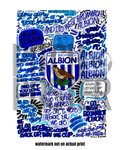 West Bromwich Albion - Glossy Print - Originally Hand Drawn