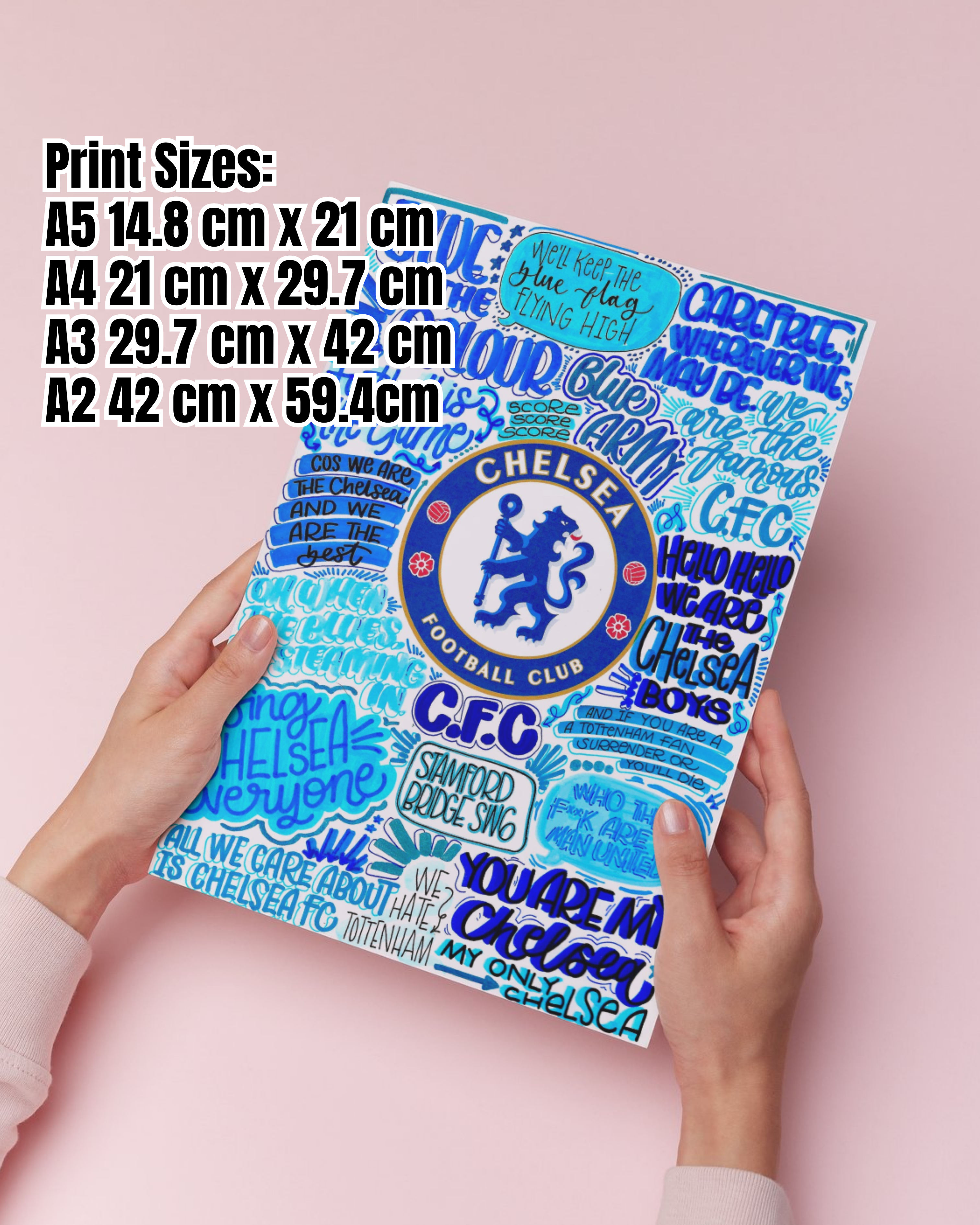 Chelsea Football Club - Glossy Print - Originally Hand Drawn