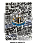 Newcastle United - Glossy Print - Originally Hand Drawn