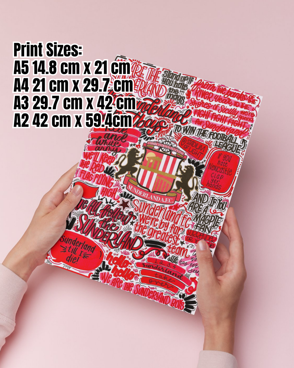 Sunderland AFC - Glossy Print - Originally Hand Drawn