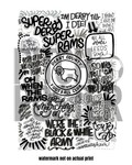 Derby County Football Club  - Glossy Print - Originally Hand Drawn