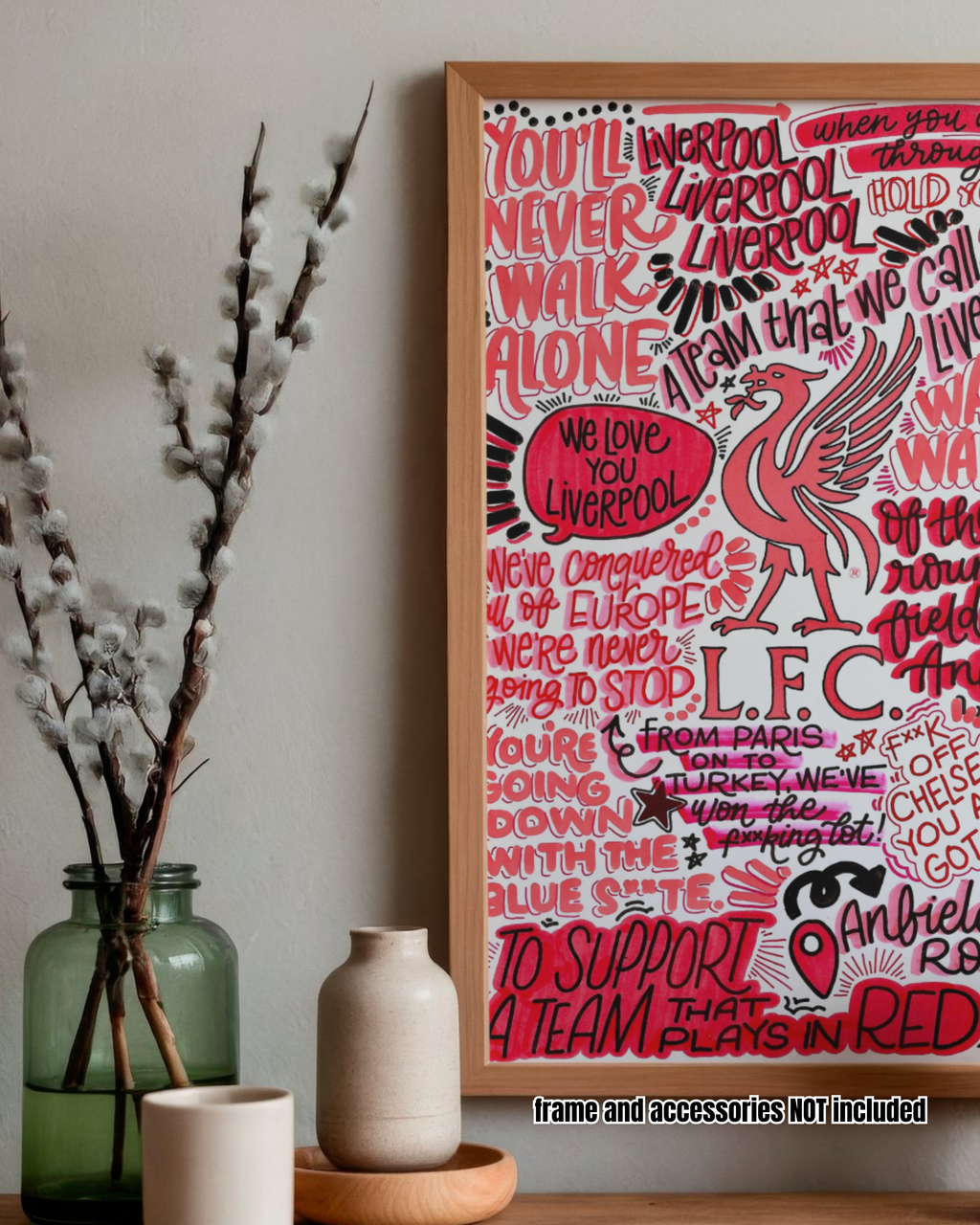 Liverpool Football Club - Glossy Print - Originally Hand Drawn